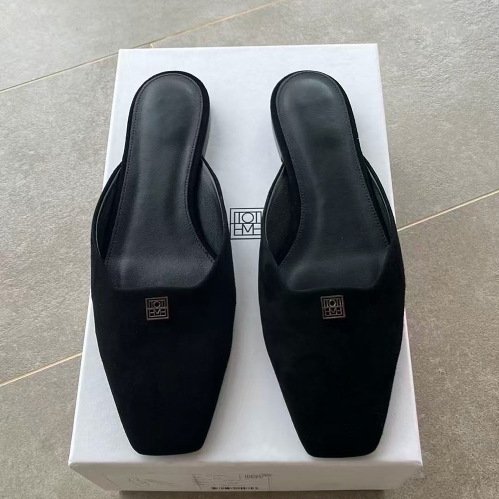 Toteme Black Suede Mules EU size 39